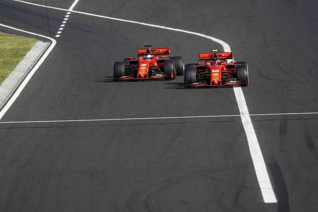 Motorsports: FIA Formula One World Championship, WM, Weltmeisterschaft 2019, Grand Prix of Hungary, 5 Sebastian Vettel (GER, Scuderia Ferrari Mission Winnow), 16 Charles Leclerc (MCO, Scuderia Ferrari Mission Winnow), Budapest Hungary
