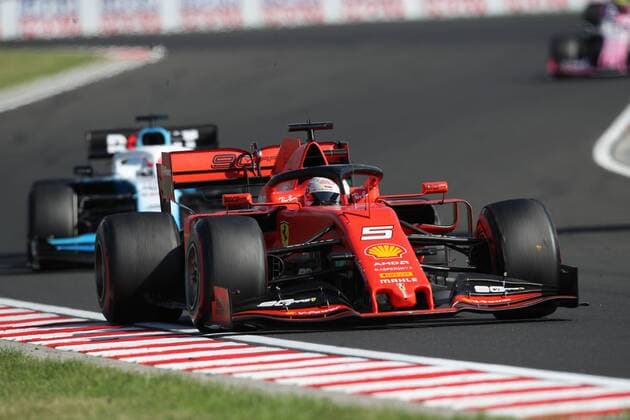 Motorsports: FIA Formula One World Championship, WM, Weltmeisterschaft 2019, Grand Prix of Hungary, 5 Sebastian Vettel (GER, Scuderia Ferrari Mission Winnow), (Verwendung nur in Deutschland - GERMANY ONLY) *** Motorsports FIA Formula One World Championship 2019, Grand Prix of Hungary, 5 Sebastian Vettel GER, Scuderia Ferrari Mission Winnow , Use only in Germany GERMANY ONLY
