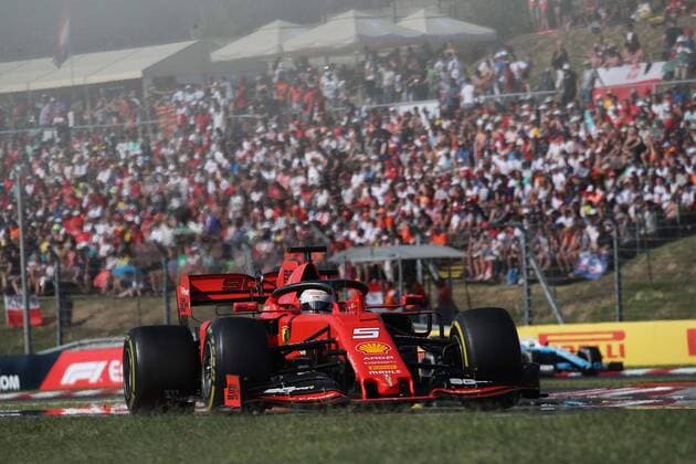 Motorsports: FIA Formula One World Championship, WM, Weltmeisterschaft 2019, Grand Prix of Hungary, 5 Sebastian Vettel (GER, Scuderia Ferrari Mission Winnow), (Verwendung nur in Deutschland - GERMANY ONLY) *** Motorsports FIA Formula One World Championship 2019, Grand Prix of Hungary, 5 Sebastian Vettel GER, Scuderia Ferrari Mission Winnow , Use only in Germany GERMANY ONLY