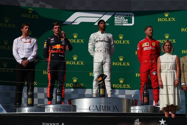 Podium Hungarina GP 2019 44 Lewis Hamilton Mercedes AMG Team F1. Hungarian GP, Budapest 2-4 August 2019  Copyright: xFedericoxBasilex xIPAx xIPAx xFedericoxBasilex 0