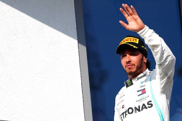 44 Lewis Hamilton Mercedes AMG Team celebrates victory F1. Hungarian GP, Budapest 2-4 August 2019 Budapest 04 08 2019 GP Hungary Formula 1 Championship 2019 Race Photo Federico Basile Insidefoto federicoxbasile
