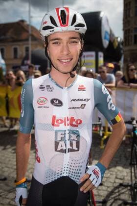 Bjorg Lambrecht BEL Lotto Soudal Portrait portrait portrait vertical vertical event event 76 Tour de Pologne 2 stage Stage 2 Tarnowskie Gory to to Katowice 153 0 km place location Katowice Katowice region Malopolska Malopolska Region Country Poland Polska Date 04 08 2019 Stiehl Photography