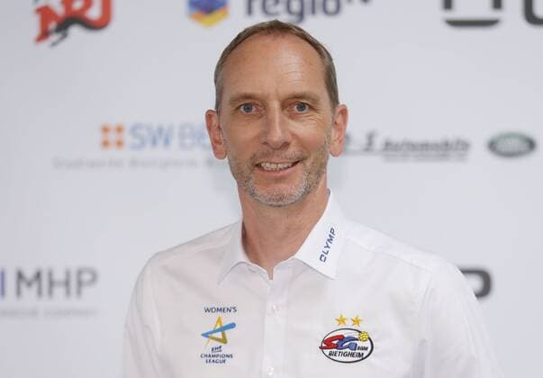 Stuttgart , handball photo opportunity SG BBM Bietigheim , goalkeeper coach Axel Strienz