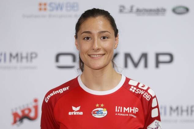 Stuttgart , Handball photo opportunity SG BBM Bietigheim , Daphne Gautschi