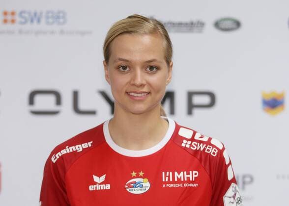 Stuttgart , Handball photo opportunity SG BBM Bietigheim , Kim Braun