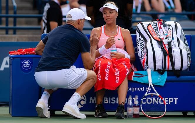 August 5, 2019, Toronto, CANADA: Anett Kontaveit of Estonia in action during her first round match at the 2019 Rogers Cup WTA, Tennis Damen Premier Tennis 5 Tournament against Maria Sharapova of Russia Rogers Cup 2019, Tennis, Toronto, Canada, Aug 5 - ZUMAa181 20190805_zaa_a181_030 Copyright: xAFP7x