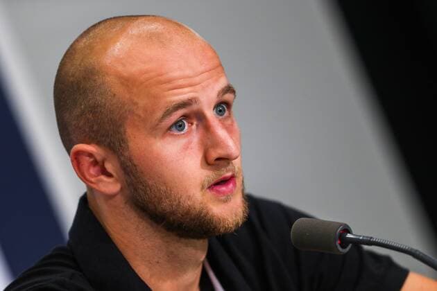 SOCCER - CL quali, Basel vs LASK BASEL,SWITZERLAND,06.AUG.19 - SOCCER - UEFA Champions League qualification, FC Basel vs Linzer ASK, preview, press conference, PK, Pressekonferenz LASK. Image shows Gernot Trauner (LASK). GEPAxpictures xPhilippxBrem