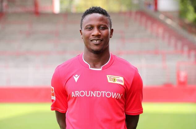 Suleiman Abdullahi Sport Soccer Soccer Bundesliga Men DFL Portrait date Season 2019 2020 06 08 2019 Team photo 1 FC Union Berlin FCU Squad, presentation, press event