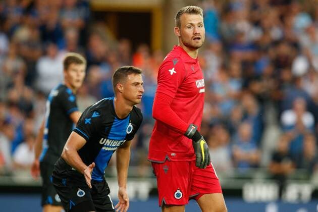 Club s goalkeeper Simon Mignolet pictured during a game between Belgian soccer team Club Brugge and Ukrainian club Dynamo Kyiv, in the third qualifying round of the UEFA Champions League competition, Tuesday 06 August 2019 in Brugge. BRUNOxFAHY  x05639433x
