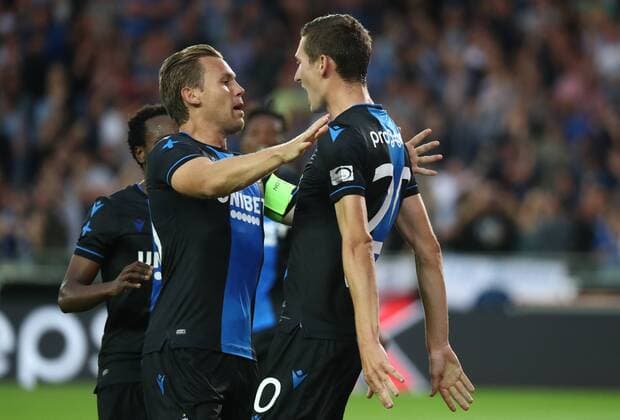 Club s Hans Vanaken celebrates after scoring during a game between Belgian soccer team Club Brugge and Ukrainian club Dynamo Kyiv, in the third qualifying round of the UEFA Champions League competition, Tuesday 06 August 2019 in Brugge. VIRGINIExLEFOUR  x05639449x