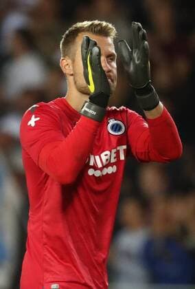 Club s Simon Mignolet celebrates after winning a game between Belgian soccer team Club Brugge and Ukrainian club Dynamo Kyiv, in the third qualifying round of the UEFA Champions League competition, Tuesday 06 August 2019 in Brugge. VIRGINIExLEFOUR  x05639509x