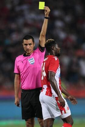 TIAGO BRUNO LOPES MARTINS referee, Crvena zvezda during UEFA Champions league qualification match against Copenhagen at Rajko Mitic stadium, Belgrad 06.08.2019. MarkoxMetlas 