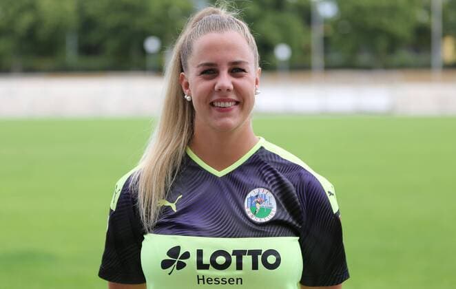 06 08 2019, xcex, GER, Frankfurt am Main, Stadion am Brentanobad, Womens football, 1 Bundesliga FLYERALARM Womens Bundesliga Season 2019 2020 1 FFC Frankfurt Photo shoot Cara Boesl FFC Frankfurt, 26 DFL regulations prohibit any use of photographs as image sequences and or quasi video