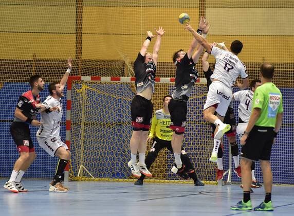 07 08 2019 Handball 2 Erlangen Champions Day Season 2019 2020 HC Erlangen Metropolregion Nürnberg HCE HBC Nantes OGo Sebastian Firnhaber 18, HC Erlangen HCE Nikolai Link 33, HC Erlangen HCE Kiril Lazarov 17, HBC Nantes