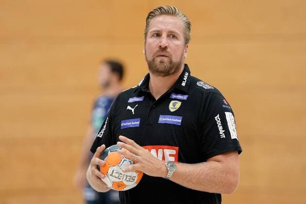 Oliver Roggisch Sports Director, RNL , single shot, action, action, on the ball, 07 08 2019, Östringen Germany , handball, test match, Rhein Neckar Löwen SG Nußloch xozx