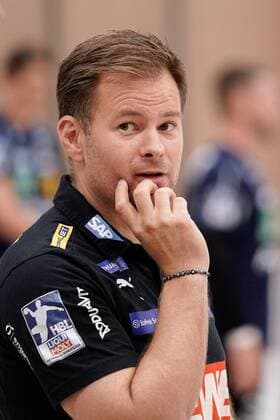 Kristjan Andresson coach, head coach, RNL , single picture, action, action, 07 08 2019, Östringen Germany , handball, test match, Rhein Neckar Löwen SG Nußloch xozx