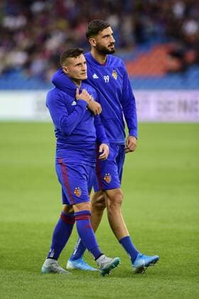 Taulant Xhaka, re Kemal Ademi, FCB, FC Basel LASK, qualification Champions League, football, 07 08 2019