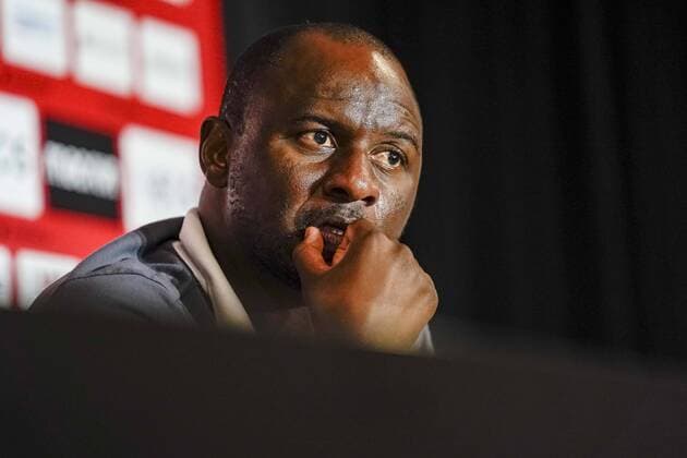 Patrick Vieira (entraineur de l OGC Nice) FOOTBALL : Conference de presse OGC Nice - Nice - 08 08 2019 NorbertScanella PanoramiC 