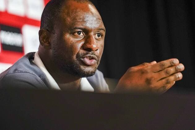 Patrick Vieira (entraineur de l OGC Nice) FOOTBALL : Conference de presse OGC Nice - Nice - 08 08 2019 NorbertScanella PanoramiC 