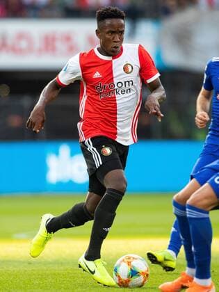 Luis Sinisterra of Feyenoord during the UEFA Europa League third round qualifying first leg match between Feyenoord Rotterdam and FC Dinamo Tblisiat at De Kuip on August 08, 2019 in Rotterdam, The Netherlands UEFA Europa League 2019 2020 xVIxVIxImagesx xTomxBodexMultimediaxIVx 200822379