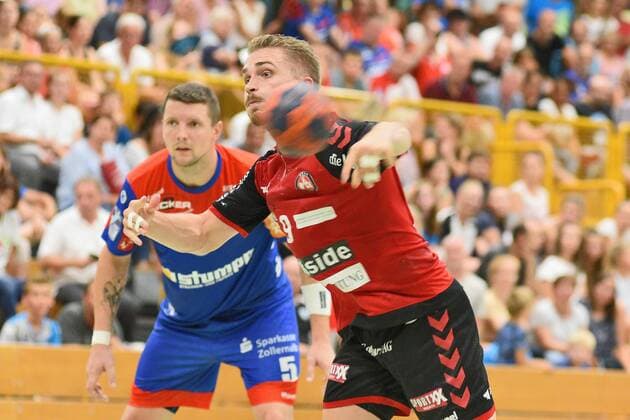 Simon Getzmann BSV Bern Muri 9 Handball , Men , Preparation , Test match, Moessingen , 09 08 2019, Photo TBaur Eibner HBW Balingen Weilstetten GER vs BSV Bern Muri SUI Reutlingen Copyright: xEIBNER JoxxBaurx EP_JOBA