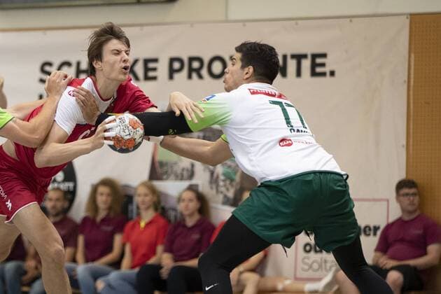 HSG Wetzlar vs. National Team Russia, 11 International Heide Cup 2019, Schneverdingen 10 08 19 Sergey Kosorotov Russian National Team, 99 vs. Stefan Cavor HSG Wetzlar, 77 Copyright: xBEAUTIFULxSPORTS MarioxM.xKobergx