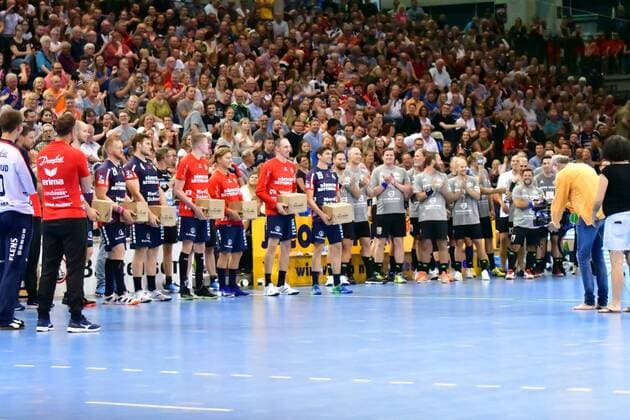SG Flensburg Handewitt vs. Tobias Karlsson AllStar Team, Jacob Cement Cup 2019, Flensburg 10 08 19 Copyright: xBEAUTIFULxSPORTS MarioxM.xKobergx