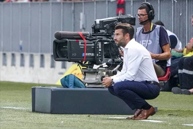 Luka Elsner (entraineur de l equipe de Amiens SC) FOOTBALL : OGC Nice vs Amiens SC - Nice - 10 08 2019 NorbertScanella PanoramiC 