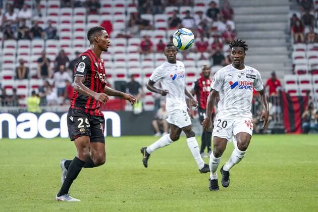 Christophe Herelle (OGC Nice) - Alexis Timite (Amiens SC) FOOTBALL : OGC Nice vs Amiens SC - Nice - 10 08 2019 NorbertScanella PanoramiC 