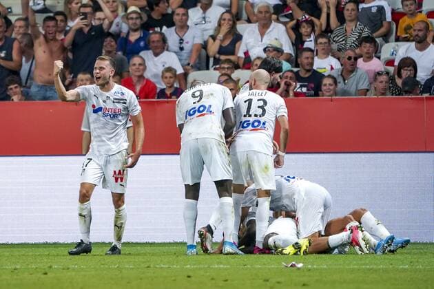 joie - Chadrac Akolo (Amiens SC) FOOTBALL : OGC Nice vs Amiens SC - Nice - 10 08 2019 NorbertScanella PanoramiC 
