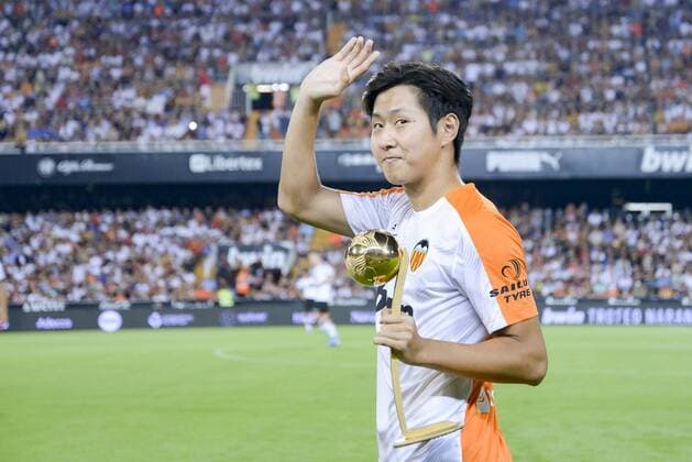 FOOTBALL VALENCIA VS FC INTERNAZIONALE MILANO Valencia in action during the presentation match, between Valencia and Internazionale Milano on August 10, 2019 at Mestalla stadium in Valencia, Spain Lee Kang In Foto Xisco Navarro Cordon Press Cordon Press Cordon Press  xXiscoxNavarrox xx