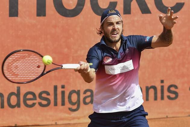 GER, Tennis Point Bundesliga, 1BL, Badwerk Gladbacher HTC 1 vs TK GW Mannheim 1 11 08 2019, An den Holter Sportstätten, Moenchengladbach, GER, Tennis Point Bundesliga, 1BL, Badwerk Gladbacher HTC 1 vs TK GW Mannheim 1, in picture Andrej Martin SVK Badwerk Gladbacher HTC 1 nph Mauelshagen nph00321