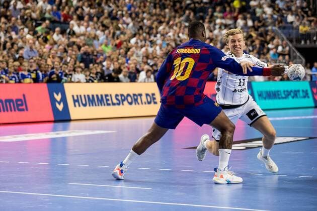 Heroes of Handball 2019 THW Kiel FC Barcelona Cedric Sorhaindo 10, FC Barcelona , Gisli Thorgeir 11, THW Kiel Heroes of Handball 2019 THW Kiel FC Barcelona Koeln, Lanxessarena Copyright: xBEAUTIFULxSPORTS Wunderlx