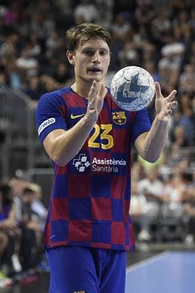 Handball THW Kiel vs. FC Barcelona on 11 08 2019 at the Lanxess Arena in Cologne Barcelona Dolenc Nr 23 WD