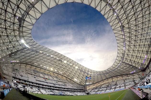Fußball, Stadiongeschichte Olympique Marseille STADIO ORANGE VELODROME MARSEILLE LIGUE 1 2018-19 OLYMPIQUE MARSIGLIA-MONTPELLIER 1-0