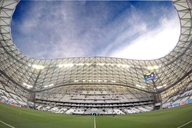 Fußball, Stadiongeschichte Olympique Marseille STADIO ORANGE VELODROME MARSEILLE LIGUE 1 2018-19 OLYMPIQUE MARSIGLIA-MONTPELLIER 1-0