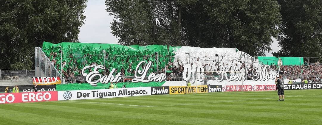 Choreography of the fans of the VfB Luebeck DFL REGULATIONS PROHIBIT ANY USE OF PHOTOGRAPHS AS IMAGE SEQUENCES AND OR QUASI VIDEO