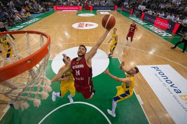 Basketball Trier 11 08 2019 German Basketball Federation DBB National Team Men Men Preparation Game for World Cup 2019 Germany GER Sweden SWE Maximilian Kleber Germany, No 24