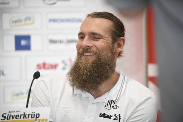 Pavel Horak THW Kiel , Handball, Men, THW Kiel, Bundesliga, Press conference, 13 08 19 Kiel Showroom Süverkrup Schleswig Holstein Germany