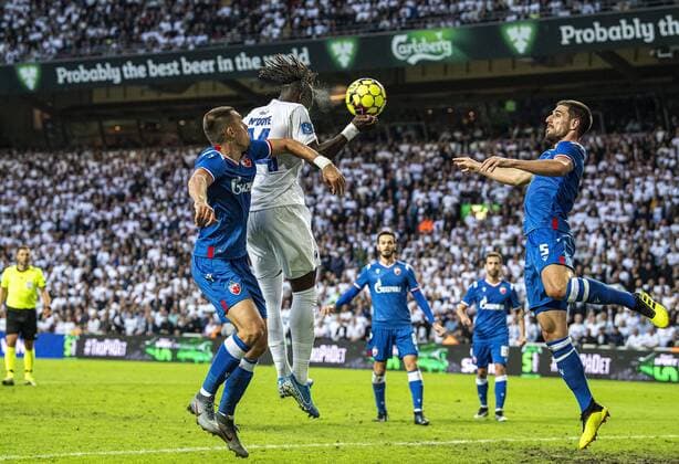 Dame N Doye 14, FC Copenhagen, equalizes to 1 1 during the match in the Champions League qualifier between FC Koebenhavn and Roede Stjerne i Parken on Tuesday, August 13, 2019, Copenhagen Denmark,  Copyright: AndersxKjaerbyex-xRitzauxScanpix AndersxKjaerbyex COP101 spdk20190813-205340-L