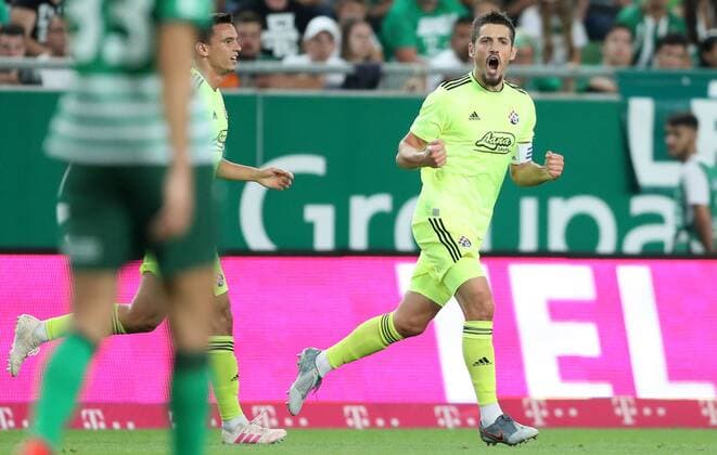 UEFA Champions League - Third qualifying round, 2nd leg - Ferencvarosi TC vs GNK Dinamo 13.08.2019., Budapest, Hungary - 2nd leg of Third qualifying round of UEFA Champions League between Ferencvarosi TC and GNK Dinamo at Groupama Arena in Budapest, Hungary. Nikola Moro, Arijan Ademi.  SlavkoxMidzor PIXSELL