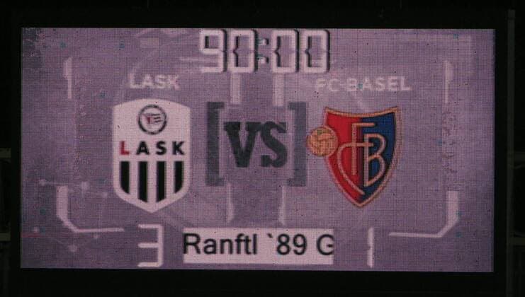 SOCCER - CL qualification, LASK vs Basel LINZ,AUSTRIA,13.AUG.19 - SOCCER - UEFA Champions League, qualification, LASK vs FC Basel. Image shows the scoreboard. GEPAxpictures xWalterxLuger