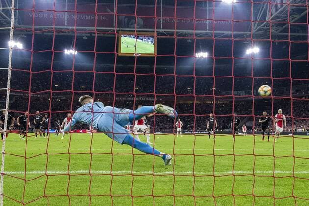 AMSTERDAMI , 06-08-2019 , Johan Cruijff ArenA , Champions League third qualifying round season 2019-2020 , Dusan Tadic scores the 3-1 during the match Ajax - PAOK Ajax - PAOK  x4106032x Copyright: