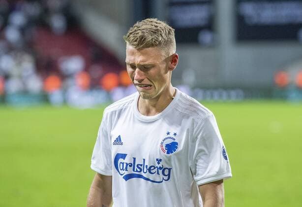 Viktor Fischer 7, FC Copenhagen after the match in the Champions League qualifier between FC Copenhagen and Roede Stjerne i Parken Tuesday, August 13, 2019, Copenhagen Denmark,  Copyright: AndersxKjaerbyex-xRitzauxScanpix AndersxKjaerbyex COP101 spdk20190813-232427-L