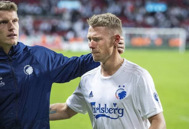 Jens Stage 6, FC Copenhagen and Viktor Fischer 7, FC Copenhagen after the match in the Champions League qualifier between FC Koebenhavn and Roede Stjerne in the Park on Tuesday, August 13, 2019, Copenhagen Denmark,  Copyright: AndersxKjaerbyex-xRitzauxScanpix AndersxKjaerbyex COP101 spdk20190813-232431-L