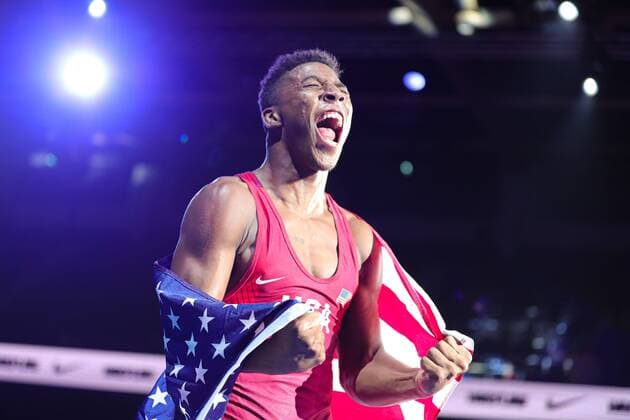 Bilder des Jahres 2019, Sport 08 August Sport Bilder des Tages Junior Wrestling World Championship, WM, Weltmeisterschaft 2019 FS 74kg - David Aaron CARR (USA) *** Junior Wrestling World Championship 2019 FS 74kg David Aaron CARR USA