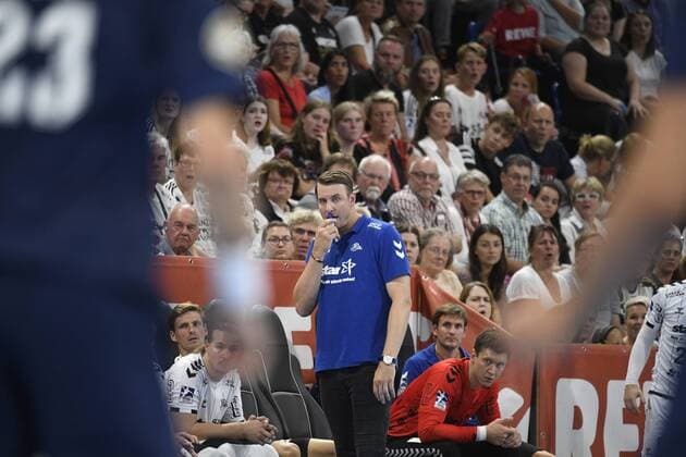THW coach Filip Jicha, handball, men, REWE Cup, international test match, THW Kiel vs. Paris St Germain, 14 08 19 Kiel Sparkassen Arena Schleswig Holstein Germany