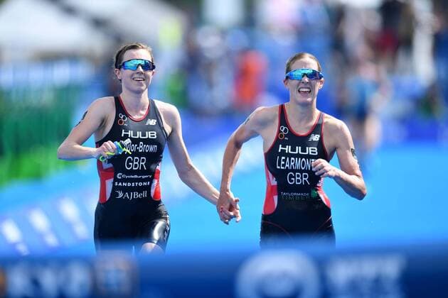 (L-R) Taylor-Brown Georgia, Jessica Learmonth (GBR), AUGUST 15, 2019 - Triathlon : 2019 ITU World Olympic Qualification Event in Odaiba, Tokyo, Japan. Noxthirdxpartyxsales  (109804116)