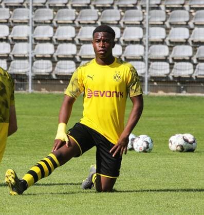 A-Junioren Bundesliga Staffel West, Saison 2019 2020, 1. Spieltag, Wuppertaler SV, Borussia Dortmund, -- Youssoufa Moukoko ( Dortmund ) *** A Juniors Bundesliga Relay West, Season 2019 2020, 1 matchday, Wuppertaler SV, Borussia Dortmund, Youssoufa Moukoko Dortmund