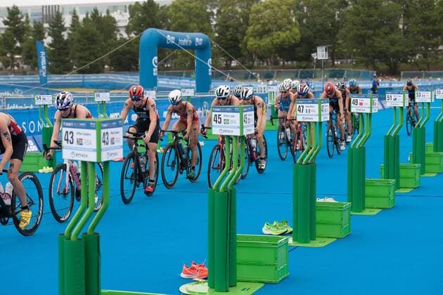 2019 08 15, Tokyo Odaiba, Elite Woman start of the Tokyo 2019 ITU World Triathlon Olympic Qualification Event in Odaiba. (Photos by Michael Steinebach AFLO) Noxthirdxpartyxsales  (109826553)